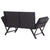 Garden Bench with Cushions 176 cm Black Poly Rattan