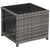 3 Piece Bistro Set with Cushions Poly Rattan Grey