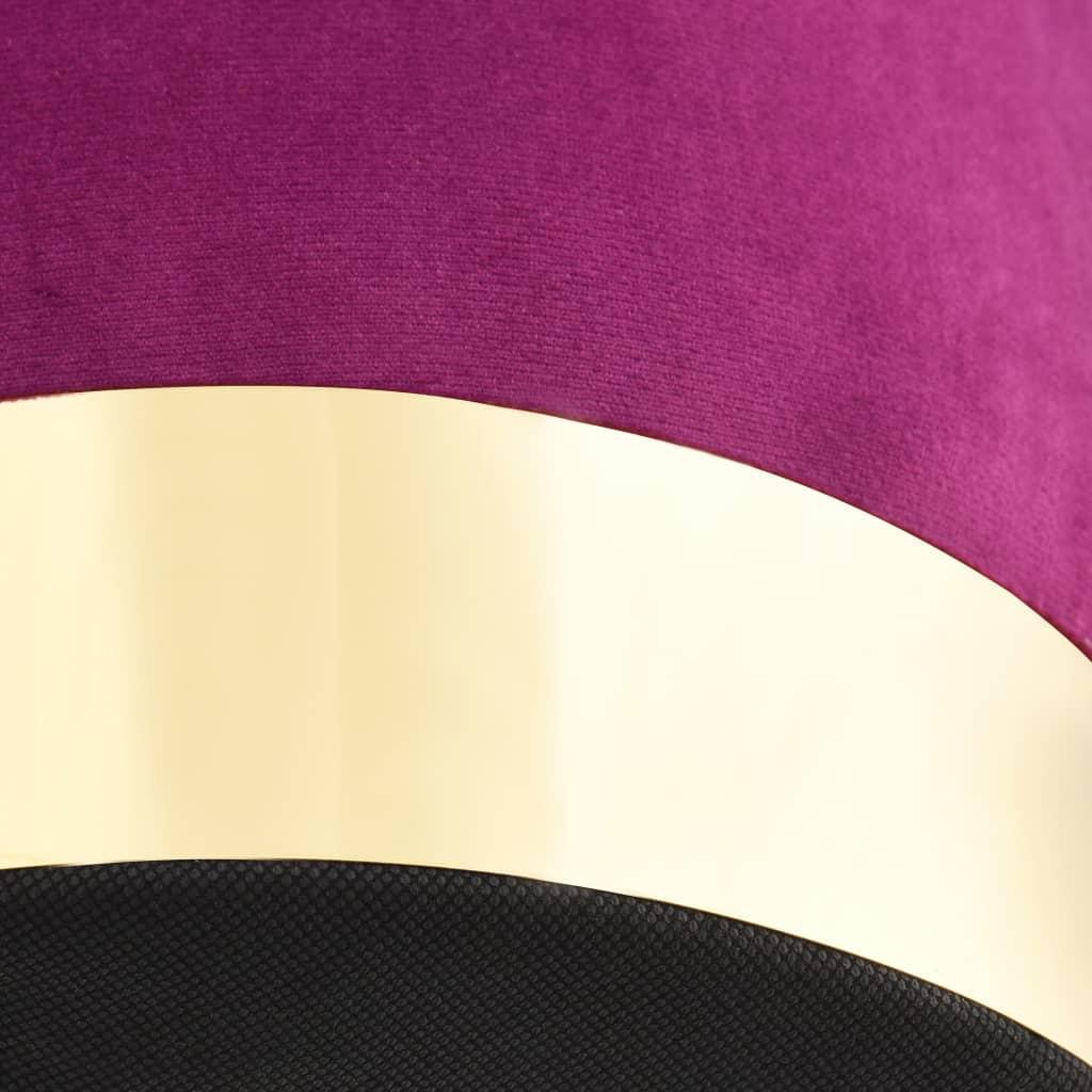 Stool Purple and Gold Velvet 28 x 36 cm