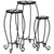 Mosaic Tables 3 pcs Black and White Ceramic