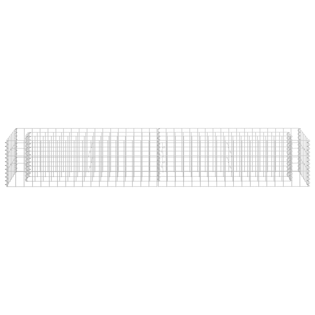 Gabion Raised Bed Galvanised Steel 180x30x30 cm