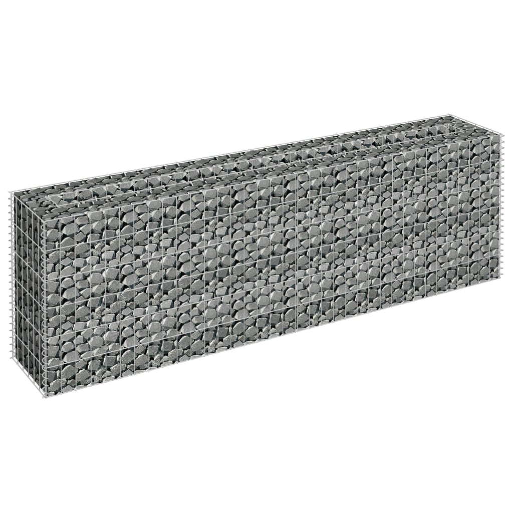 Gabion Raised Bed Galvanised Steel 180x30x60 cm