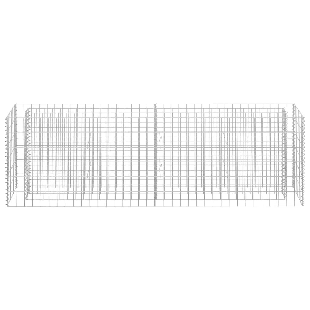 Gabion Raised Bed Galvanised Steel 180x30x60 cm