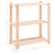 3-Tier Storage Rack 80x38x90 cm Solid Wood Pine 150 kg