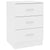 Bedside Cabinet White 38x35x56 cm Engineered Wood