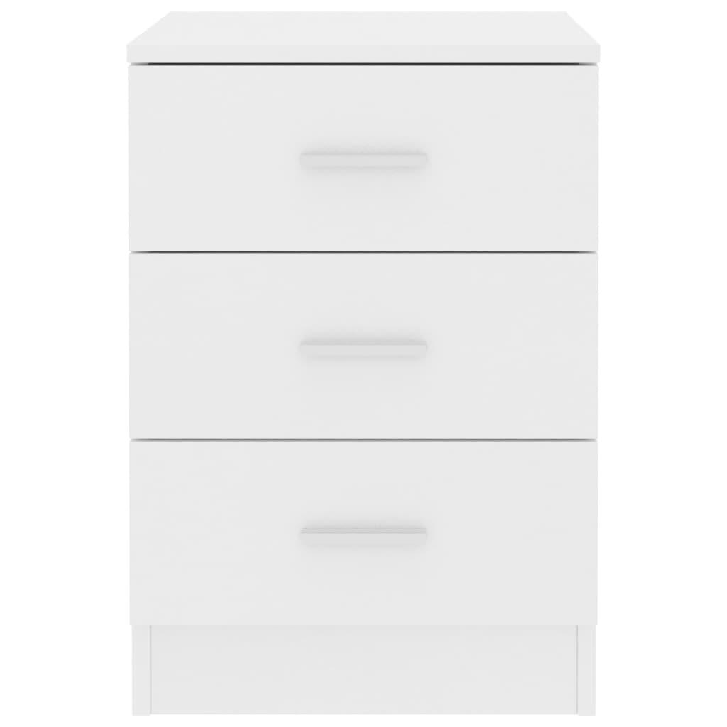 Bedside Cabinet White 38x35x56 cm Engineered Wood