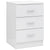 Bedside Cabinet High Gloss White 38x35x56 cm Engineered Wood