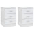 Bedside Cabinets 2 pcs High Gloss White 38x35x56 cm Engineered Wood
