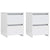 Bedside Cabinets 2 pcs High Gloss White 30x30x40 cm Engineered Wood