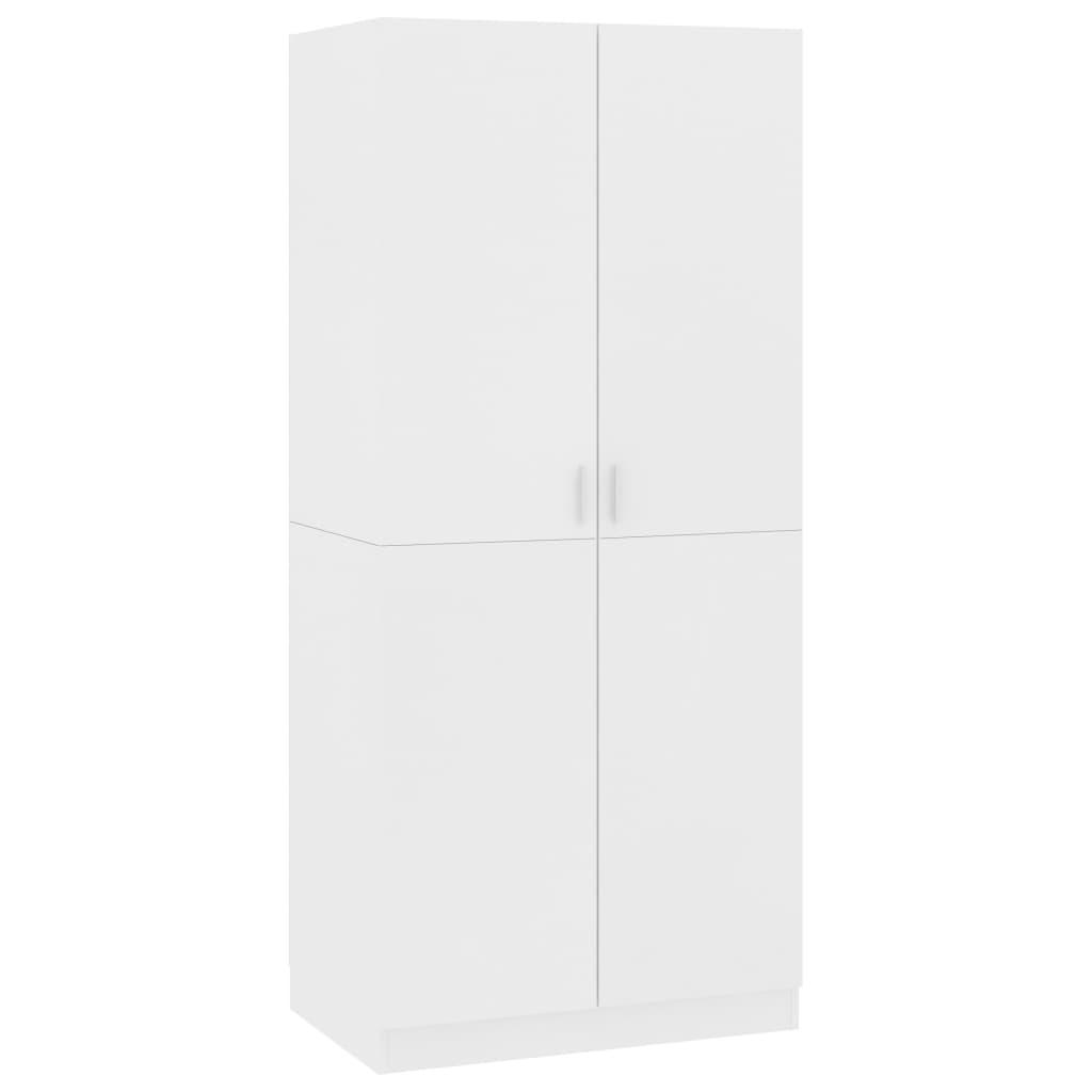 Wardrobe White 80x52x180 cm Engineered Wood