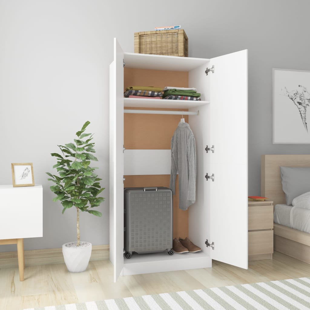 Wardrobe White 80x52x180 cm Engineered Wood