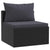 9 Piece Garden Lounge Set with Cushions Poly Rattan Black