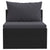 9 Piece Garden Lounge Set with Cushions Poly Rattan Black