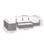 9 Piece Garden Lounge Set with Cushions Poly Rattan Black