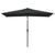Garden Parasol with Metal Pole 300x200 cm Black