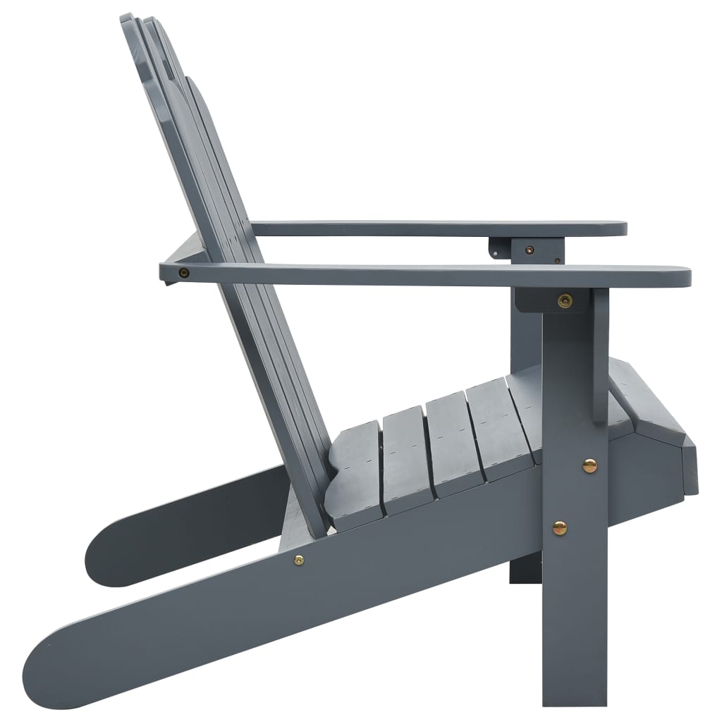 Double Adirondack Chair Wood Grey