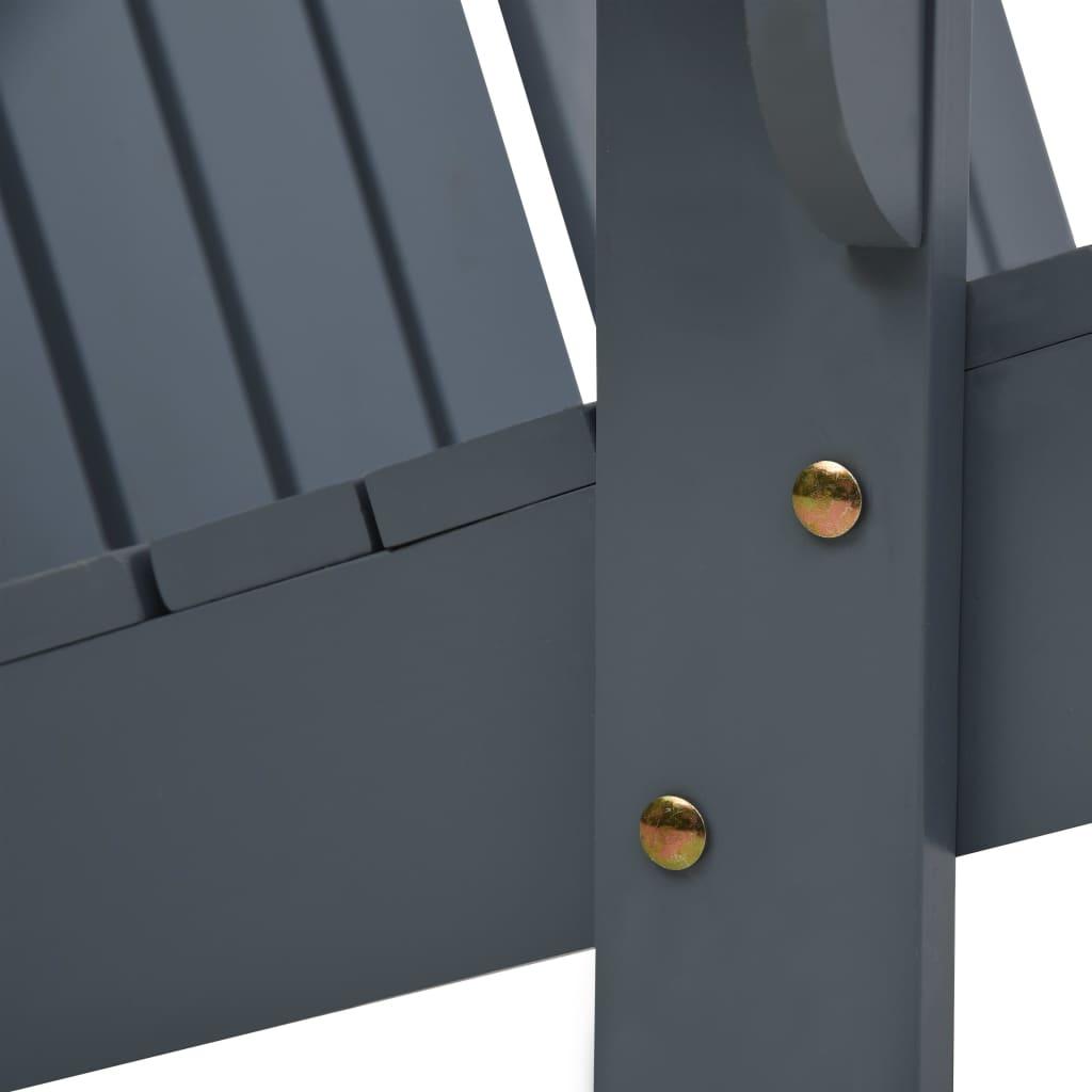 Double Adirondack Chair Wood Grey