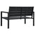 Garden Bench 120 cm HDPE Black Wood Look
