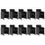 11 Piece Outdoor Dining Set with Cushions Poly Rattan Black