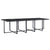 15 Piece Outdoor Dining Set with Cushions Poly Rattan Black
