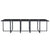 15 Piece Outdoor Dining Set with Cushions Poly Rattan Black