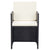 15 Piece Outdoor Dining Set with Cushions Poly Rattan Black