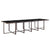 17 Piece Outdoor Dining Set with Cushions Poly Rattan Brown