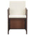 17 Piece Outdoor Dining Set with Cushions Poly Rattan Brown