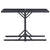 Garden Table Black 110x53x72 cm Glass and Poly Rattan