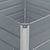 Raised Garden Bed 100x100x45 cm Galvanised Steel Grey