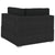 3 Piece Garden Sofa Set with Cushions Poly Rattan Black