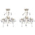 Crystal Pendant Ceiling Lamp Chandeliers 2 pcs Elegant White