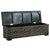 Storage Box 120 cm Black Kubu Rattan and Solid Mango Wood