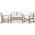 4 Piece Garden Lounge Set with Cushions Solid Acacia Wood
