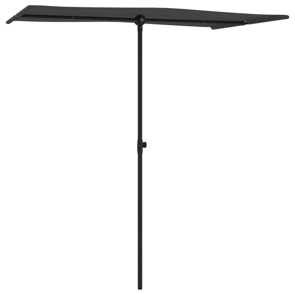 Garden Parasol with Aluminium Pole 180x110 cm Anthracite