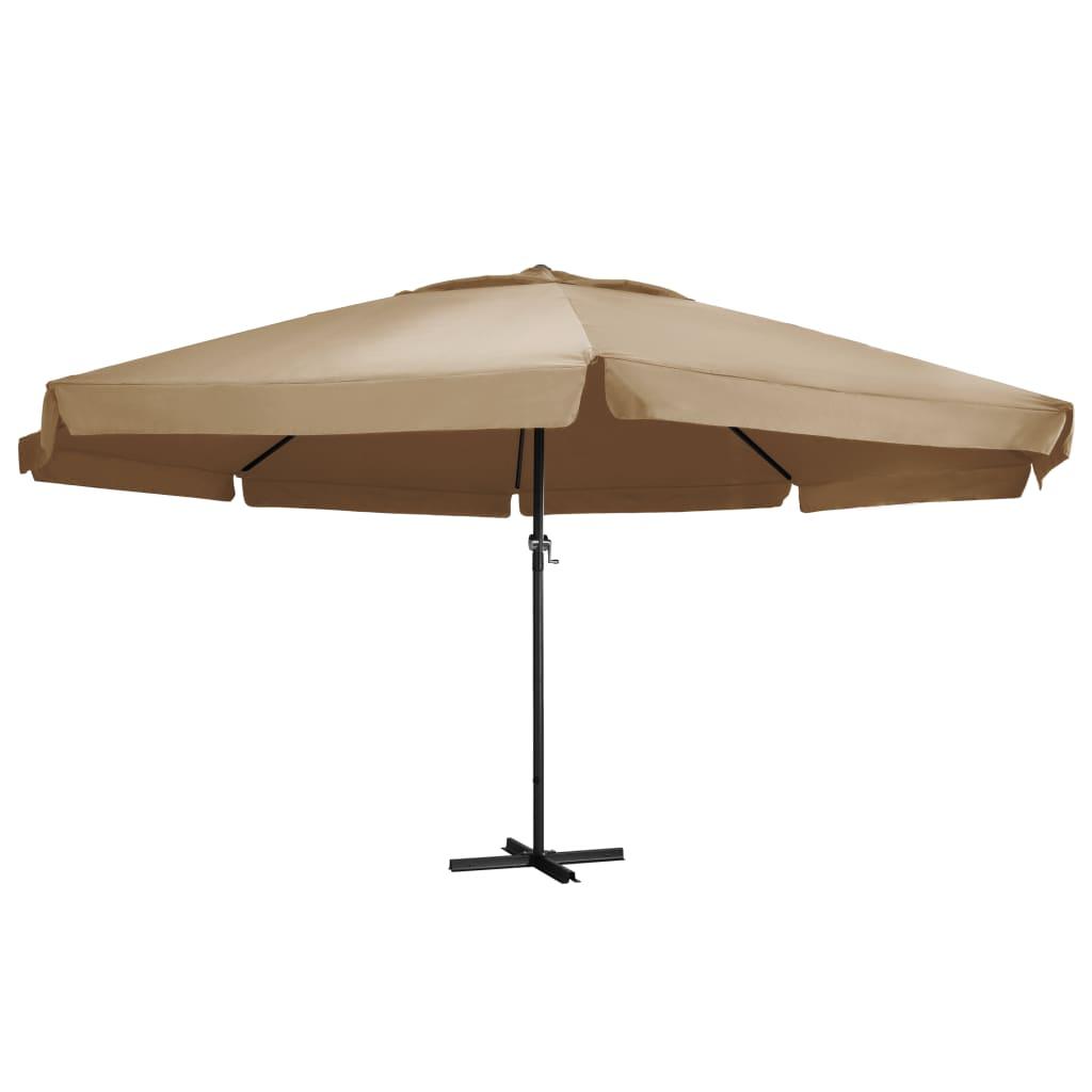 Garden Parasol with Aluminium Pole 600 cm Taupe