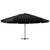 Outdoor Parasol with Aluminium Pole 600 cm Black