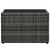 5 Piece Garden Lounge Set with Cushions Poly Rattan Grey