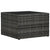 5 Piece Garden Lounge Set with Cushions Poly Rattan Grey