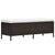 3 Piece Garden Lounge Set with Cushions Poly Rattan Brown