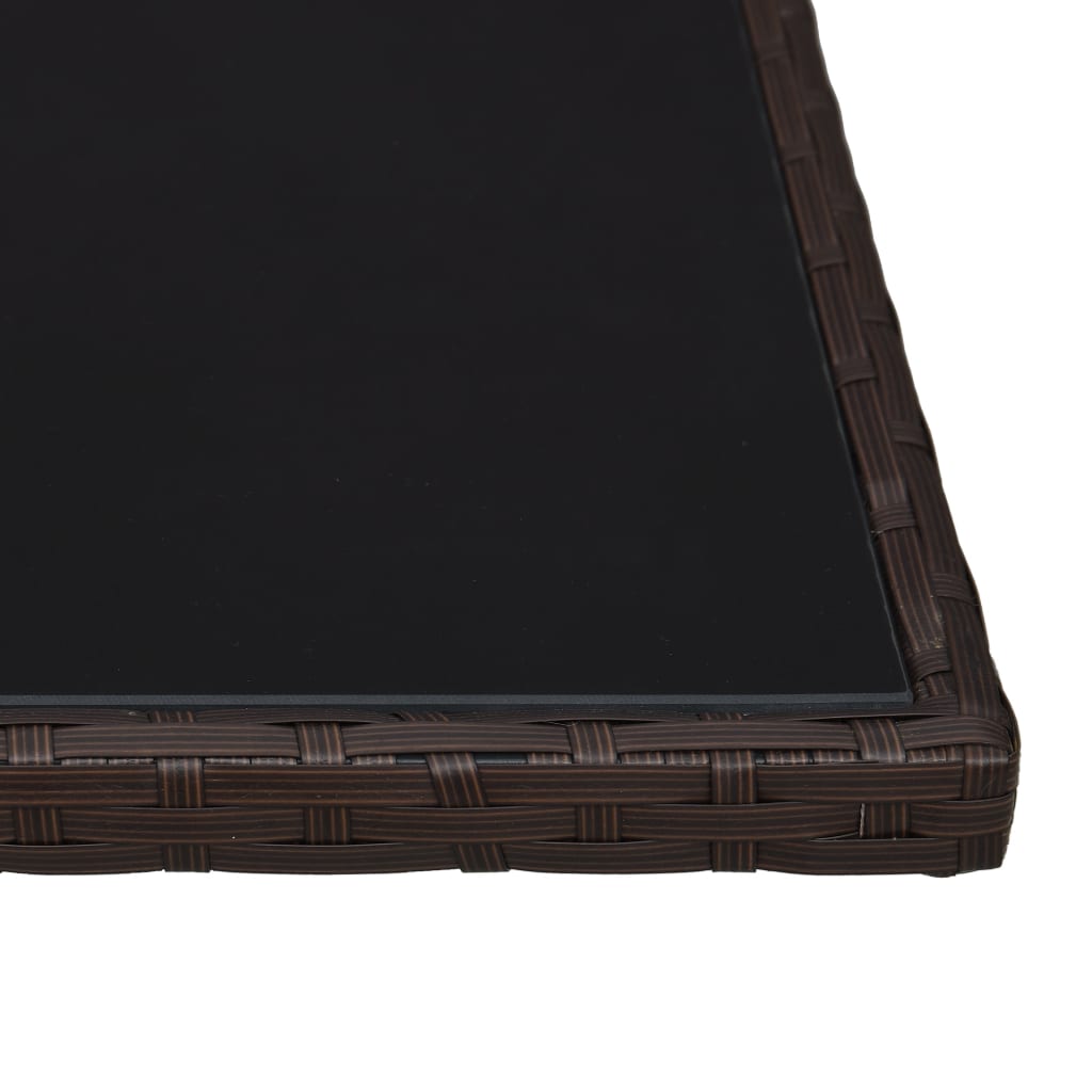 3 Piece Garden Lounge Set with Cushions Poly Rattan Brown