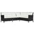 3 Piece Garden Lounge Set with Cushions Poly Rattan Black