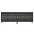 3 Piece Garden Lounge Set with Cushions Poly Rattan Grey