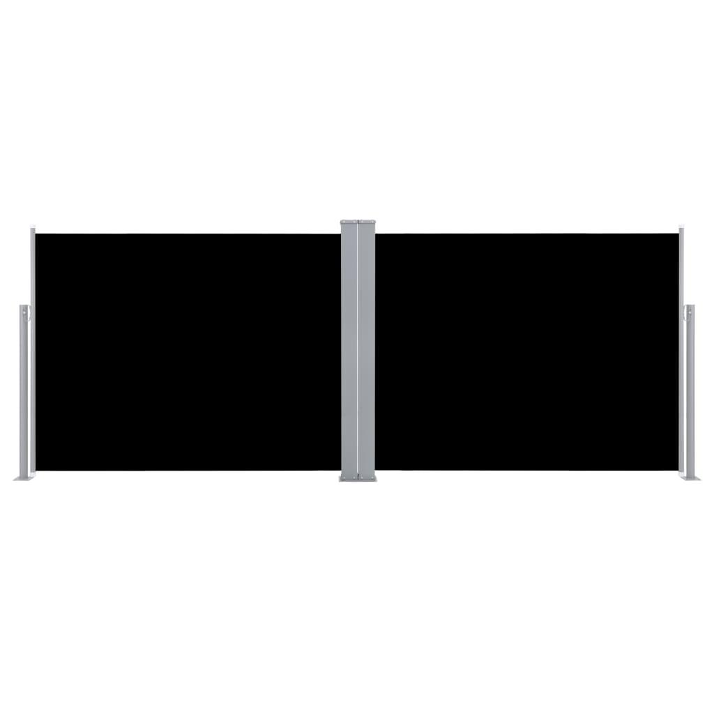 Retractable Side Awning Black 140x1000 cm