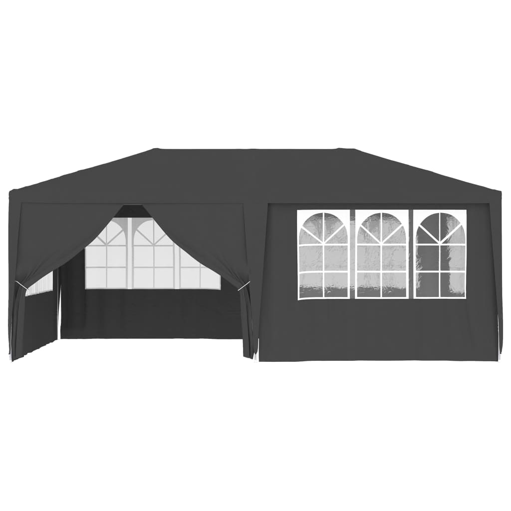 Professional Party Tent with Side Walls 4x6 m Anthracite 90 g/mï¿½