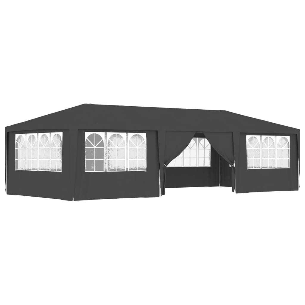 Professional Party Tent with Side Walls 4x9 m Anthracite 90 g/mï¿½