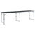 Foldable Camping Table Grey Aluminium 240x60 cm