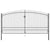 Double Door Fence Gate with Spear Top 400x248 cm
