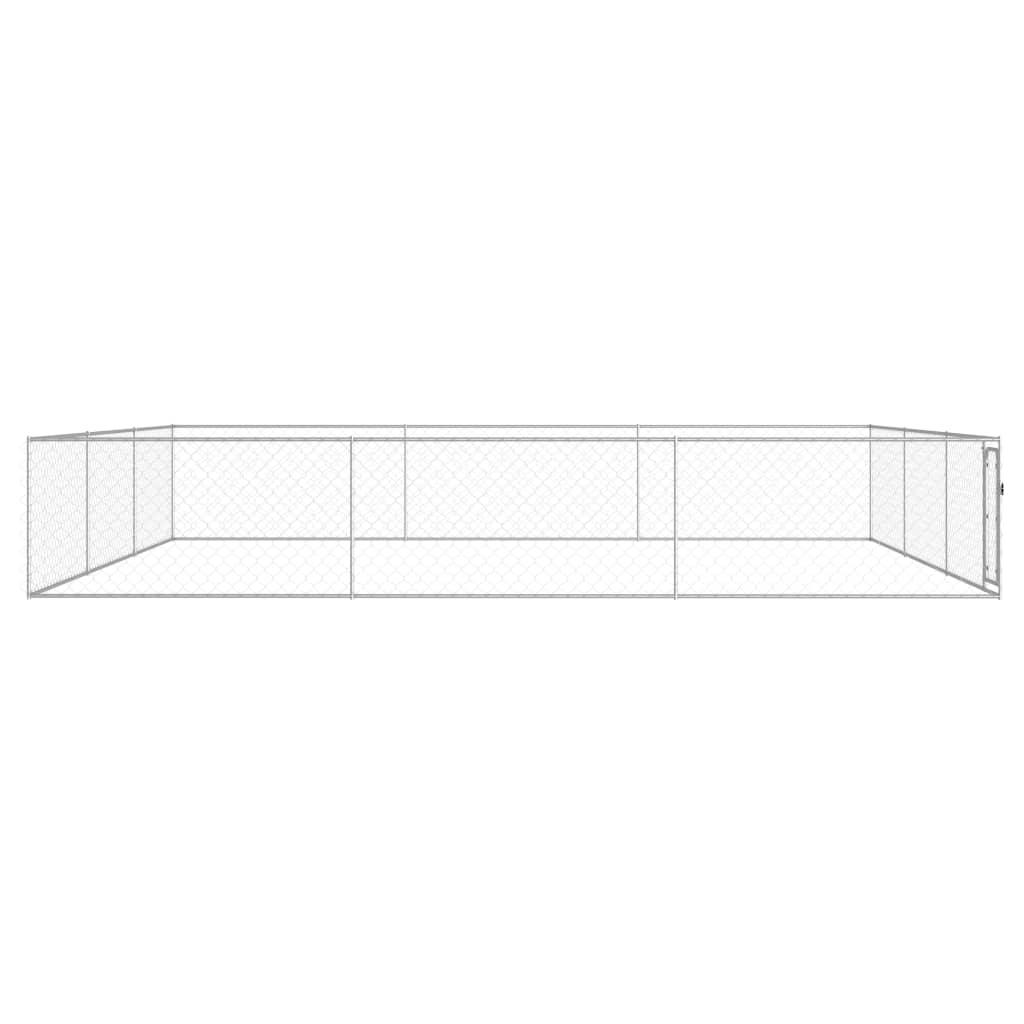 Outdoor Dog Kennel Galvanised Steel 6x6x1 m