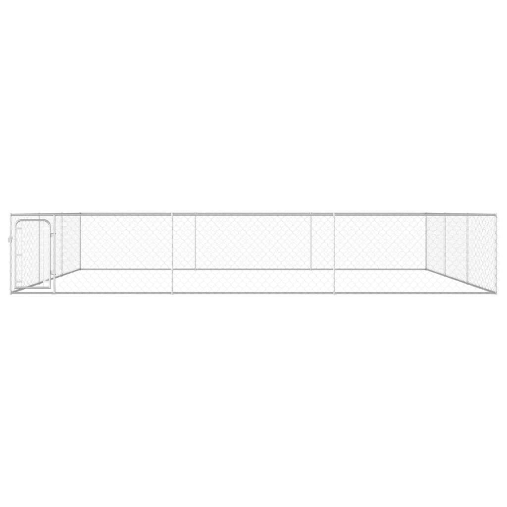 Outdoor Dog Kennel Galvanised Steel 6x6x1 m